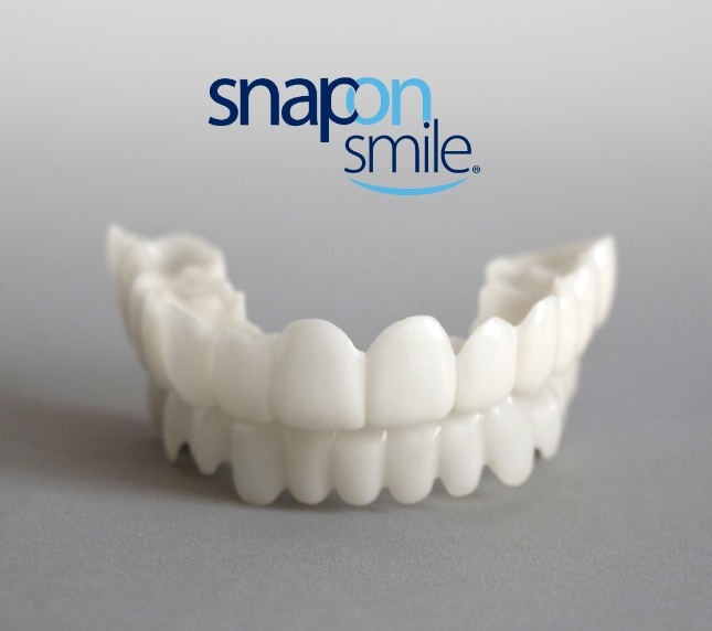 Close up of Snap On Smile appliance